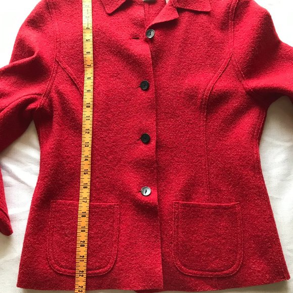 Valerie Stevens red vintage wool blend blazer 4P - Picture 7 of 7